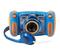 VTech Kidizoom Duo 5.0 - Cámara de Fotos Digital, Infantil con 5 Megapíxeles, Pantalla a Color, Juguete para Aprender en Casa, 10 Funciones Diferentes, 2 Objetivos, Azul