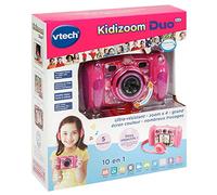 VTech - Kidizoom Duo 5.0 cámara de fotos digital para niños, 5 megapíxeles, pantalla a color, 2 objetivos, color rosa, versión francesa
