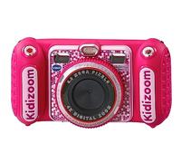 VTech Kidizoom Duo DX - Cámara fotográfica para niños con +75 filtros, Fotos y vídeo, Doble cámara Delantera y Trasera, Carcasa antigolpes, Idioma Italiano, Pilas Incluidas, 3-12 años