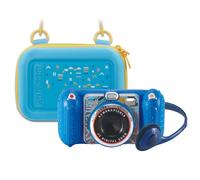 VTech KidiZoom Duo Pro Pack con Funda Gratis - Solo para Corto Tiempo - Cámara Infantil con 2 cámaras, función de Foto y vídeo, Juegos, Reproductor de música y Mucho más, Color Azul