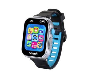 VTech Kidizoom DX4 - Reloj inteligente 16 en 1, color negro, italiano a | Smartwatch 16 en 1, doble cámara selfie, fotos y vídeo, 8 juegos, linterna, idioma italiano, batería recargable