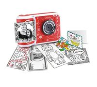 VTech - Kidizoom Print CAM roja, Cámara de Fotos instantáneas y vídeos para niños +5 años, Impresión Instantánea, Plantillas, Efectos y Marcos, Versión ESP