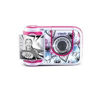 VTech KidiZoom Print CAM Rose, cámara de impresión instantánea, fotografía, Selfie, vídeo, Pantalla a Color, Pegatinas, filtros y Efectos rígidos, Regalo para niños a Partir de 5 años. Contenido en