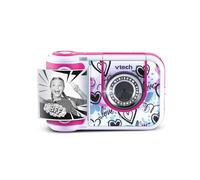 VTech Kidizoom Printcam - Cámara fotográfica para niños con más de 40 Efectos Especiales, cámara instantánea para niños, Papel térmico Incluido, 5 MP, Idioma Italiano, Pilas Incluidas, de 5 a 13 años