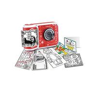 VTech KidiZoom PrintCam (rojo), cámara instantánea digital para niños con impresora integrada, grabación de video, efectos especiales, juegos divertidos y creador de tiras de cómics, batería