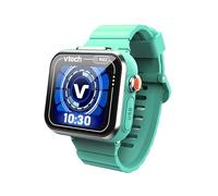 VTech - Kidizoom Smartwatch MAX Aguamarina, Reloj Inteligente para niños, Doble cámara de Fotos, vídeos, Juegos, Pantalla táctil Horizontal, Versión ESP