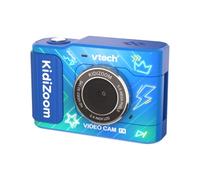VTech - Kidizoom Video CAM FX, Color Azul | Cámara de fotos y vídeo para niños +5 años, Pantalla a color, Incluye trípode/palo selfie, Versión ESP