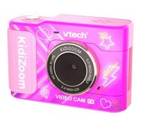 VTech - Kidizoom Video CAM FX, Color Rosa | Cámara de fotos y vídeo para niños +5 años, Pantalla a color, Incluye trípode/palo selfie, Versión ESP