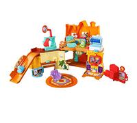 VTech - La Casa de TutTut Bólidos, playset Interactivo con Diferentes Elementos para manipular e interactuar, Incluye Tres Coches y Varias Zonas mágicas Que activan respuestas, Multicolor