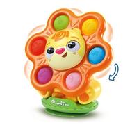 VTech Leapfrog Juguete con Ventosa León Quita y pon, Juguete para la Trona, Exploración sensorial, Motricidad Fina, Botones Pop-It de Silicona, Regalo bebés +6 Meses, Versión ESP