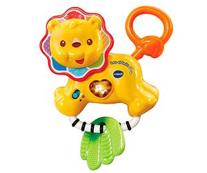 VTech Leo el León, sonajero mordedor Interactivo bebé con más de 30 melodías, Canciones y Frases, Multicolor (3480-508222)