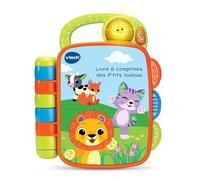 VTech - Libro Musical para bebés con asa de Transporte, 4 rimas Tradicionales para Bailar y 4 páginas ilustradas, Regalo para bebé Desde 6 Meses - Contenido en francés