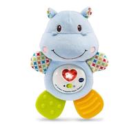 Vtech Little Friendlies Happy Hippo Teether, Teething & Sensory Toy for Babies with Sound & Music, Great For Motor Development & Suitable For Ages 3-12 Months (Blue)