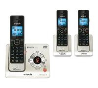 VTech LS6425-3 DECT 6.0 Teléfono inalámbrico expandible con Sistema de contestador e identificador de Llamadas/Llamada en Espera, Plateado con 3 Auriculares