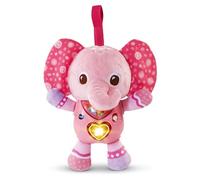 VTech - Lumi Canto Elefante, Peluche de elefante interactivo, Sonajero para bebé, despertar musical, juguete cochecito, asiento de coche y parque para bebés, regalo de nacimiento para bebés a partir