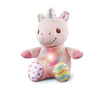 VTech - Maé, Mi Unicornio para abrazar, Peluche Unicornio para bebé, Interactivo y Relajante, Juguete de Despertar Musical y Sentido, Regalo de Nacimiento para bebé, Contenido en francés
