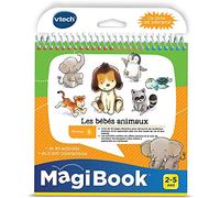 VTech - MagiBook, libro educativo para niños, nivel 1, para bebés, animales, páginas ilustradas e interactivas, regalo para niños y niñas de 2 años a 5 años - Contenido en francés