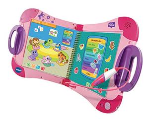 VTech - Magibook, Sistema de Aprendizaje Interactivo, desarrolla Nuevas Habilidades, ¿Qué Quieres Saber Hoy? Vocabulario, Mates, Ciencias, Horas de Entretenimiento, Libros interactivos, Color Rosa