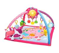 VTech Mantita de Juego cantarín 2 en 1, Manta y Gimnasio de Aprendizaje para bebé con más de 40 Canciones, Frases y melodías, Panel extraíble, Color Rosa (80-146457)