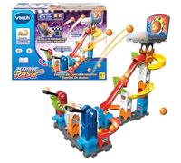 VTech - Marble Rush Canasta de Basket, Juguete de construcción y Circuito de canicas, Catapultas giratorias, 41 Piezas, 6 Bolas, Regalo niños +4 años, Versión ESP