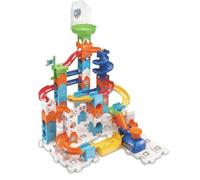 VTech Marble Rush Spiral City, Juguetes de construcción para niños con 5 canicas y 62 Piezas de construcción, Juguete de construcción codificado por Colores, 4 años en adelante, versión Inglesa,