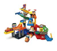 VTech - Maxitorre de construcción TutTut Bólidos, Pistas y Coches de Juguete para niños +1 año, Circuitos para Combinar, Incluye Josete el volquete, Versión ESP