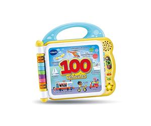 VTech Mi Imagier Bilingüe, Imagier Hablando Mis 100 Vehículos, Libro de Sonido, 12 Páginas ilustradas e interactivas, Juguete Educativo, Regalo Infantil a Partir de 18 Meses - Contenido en francés e