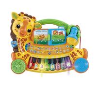 VTech Mi Piano Jirafa Jungle Rock, Instrumento Musical para bebés, Teclado de Piano Infantil Que Habla e Interactivo con Micro Karaoke, Regalo para niños a Partir de 18 Meses - Contenido en francés