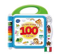 VTech Mi Primer Libro ilustrado - Mis primeras 100 Palabras, Libro bilingüe para niños, Libro sensorial en Italiano e inglés, Libro de bebé con 3 Modos, Pilas Incluidas, 18 Meses - 4 años