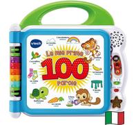 VTech Mi Primer Libro ilustrado - Mis primeras 100 Palabras, Libro bilingüe para niños, Libro sensorial en Italiano e inglés, Libro de bebé con 3 Modos, Pilas Incluidas, 18 Meses - 4 años