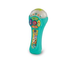 VTech Micrófono de canción para bebé, Juguete Interactivo con 4 Botones para Animales, Sonidos y números, Luces Intermitentes y música, Juguete Musical para bebés de 12, 18, 24 Meses +, versión en