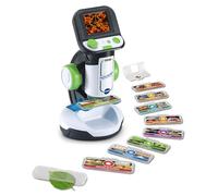 VTech - Microscopio Educativo Multimedia, Juguete científico Educativo | Microscopio para niños +7 años, 240 imágenes y vídeos de la BBC, Pantalla digital a color, Versión ESP