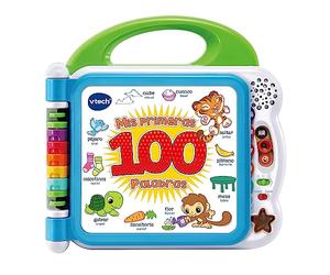 VTech - Mis primeras 100 Palabras Bilingüe, Juguete para niños +1.5 años | Certificado CE + EN71, Libro Educativo Interactivo ESPAÑOL-INGLÉS, 23.3 x 23.8 x 4.8 cm, 2 pilas AA, versión ESP