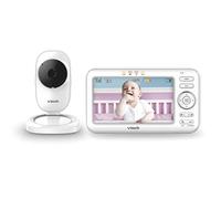 VTech Monitor de bebé LM808-1W con cámara, 300 m de Largo Alcance, visión Nocturna automática, Monitor de Video para bebé con Pantalla de 5 Pulgadas, conversación de Audio de 2 vías, Sensor de