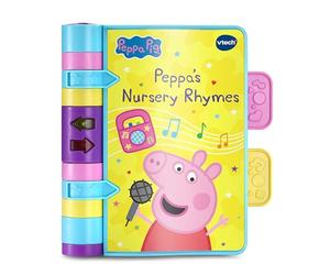VTech Peppa Pig: Peppa's Nursery Rhymes, libro oficial de Peppa Pig con rimas infantiles, páginas de limpieza, luces, canciones y efectos de sonido, juguete interactivo para bebés de 9, 12, 18+ meses,