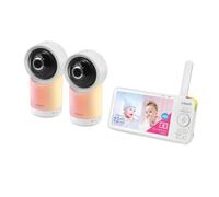 VTech RM5766-2HD RM57662HD Smart Wi-Fi 1080p 2-Camera System de monitor de video de video de 360 ??y inclinado con 5 pulgadas. Exhibir luz nocturna y
