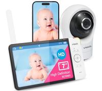 VTech RM7764HD Vigilabebés con Acceso Remoto WiFi 1080p, panorámica e inclinación de 360°, Pantalla HD 720p de 7", visión Nocturna HD, Sonidos relajantes, conversación bidireccional