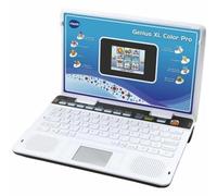 VTech-S7156062 genio master, Color plata, extra-large (1) | Ordenador educativo infantil con pantalla a color, teclado AZERTY, ratón y 90 juegos escalables en francés e inglés