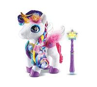 VTech - Styla, Ma Unicornio mágico de Maquillaje, Peluche de Unicornio Interactivo - Días 4 años - Versión FR