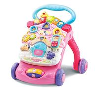 VTech - Super Andador de Habla Rosa, Andador de Bebé Plegable, Mesa Desmontable, Juguete de Actividad y Desarrollo, Aprendizaje de Caminar, Regalo para Bebé a Partir de 9 Meses - Contenido en Español