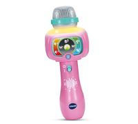 VTech Super Micro Magic'Fun Rose, Micrófono Karaoke Niño Inalámbrico, Micro Bluetooth Brillante que cambia la voz y cambia de color, juguete musical, regalo para niños a partir de 2 años. Contenido en