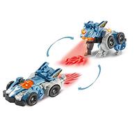 VTech Switch and Go Dinos Fire Mini Triceratops - Transformador de Coche Dino 2 en 1 con Dino, Sonido y Efectos de luz, para niños de 3 a 8 años