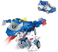 VTech Switch & Go Dinos Patrulla, el tericinosaurio Coche de policía, Dinosaurio electrónico Interactivo transformable en Coche con Voz, Funciones, más de 60 Sonidos y Frases, Color Azul (80-195022)