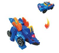 VTech - Switch&Go Dinos Púas el estegosaurio Coche de Carreras, Dinosaurios y Figuras de acción, Juguete transformable 2 en 1 Dino-Car para niños +3 años, Versión ESP