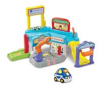 VTech - Taller de Mantenimiento TutTut Bólidos, Circuito y Playset Interactivo de Juguete, Incluye un Coche, Ascensor, Rampas, Túnel de Lavado, Regalo niños +1 año, Versión ESP