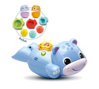VTech - Theo, Mon Hippo Baby Nadador, Juguete de baño para bebés, hipopótamo Que Nata, Animal Interactivo y Musical con 8 Accesorios de Juego, Regalo para niños y niñas a Partir de 1 año - Contenido