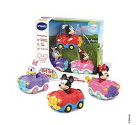 VTech Tut Tut Bolides Disney, Estuche Trio Cabriolets, 3 Coches interactivos, Minnie, Daisy y Mickey Mouse, Juguete Musical y Sonido, Regalo para niños de 1 año a 5 años