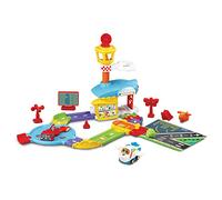 VTech - Tut Tut Bolides, Mi Primer Aeropuerto Super Despegue con Avión Eliott Pilote, Circuito de Coches Niños, 4 Zonas Mágicas, Regalo de Niña y Niño de 1 año a 5 años - Contenido en Español