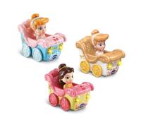 VTech - Tut Tut Tut Bolides Disney Princesas, Carrosse Encantado, pequeño Coche Infantil Interactivo y Educativo, Cenicienta o Hermosa, Regalo para niña y niño de 1 año a 5 años