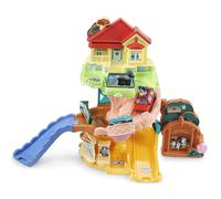VTech - TutTut Bólidos Casa Familiar de Bluey, Circuitos, Coches y playsets de Juguete, Niños +1 Año, Rampas y Sensores Mágicos, Frases y Música, Coche Incluido, Versión ESP